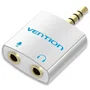 Vention Adaptador de Audio BDBW0 Jack 3,5 Macho a 2x Jack 3,5 Hembra Blanco